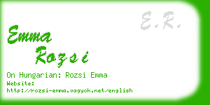 emma rozsi business card